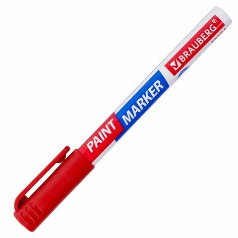 Маркер-краска лаковый Brauberg Profesional Extra 1 мм красный 151964 (12) (86672)