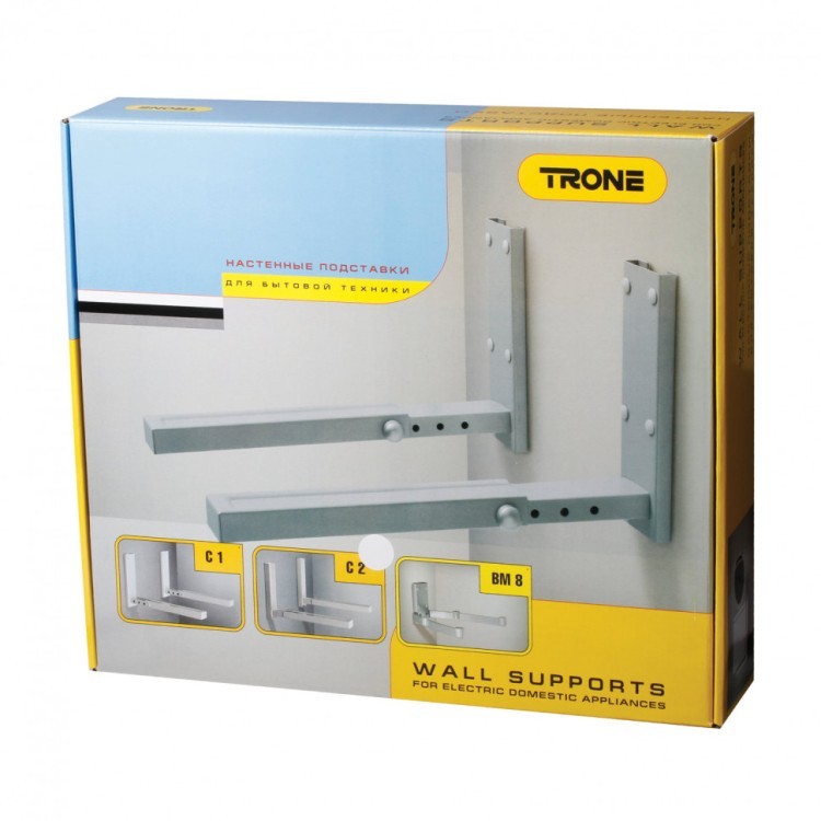 Кронштейн-крепление для СВЧ настенный Trone С-2 1 степень свободы 40 кг белый 450501 (1) (89875)