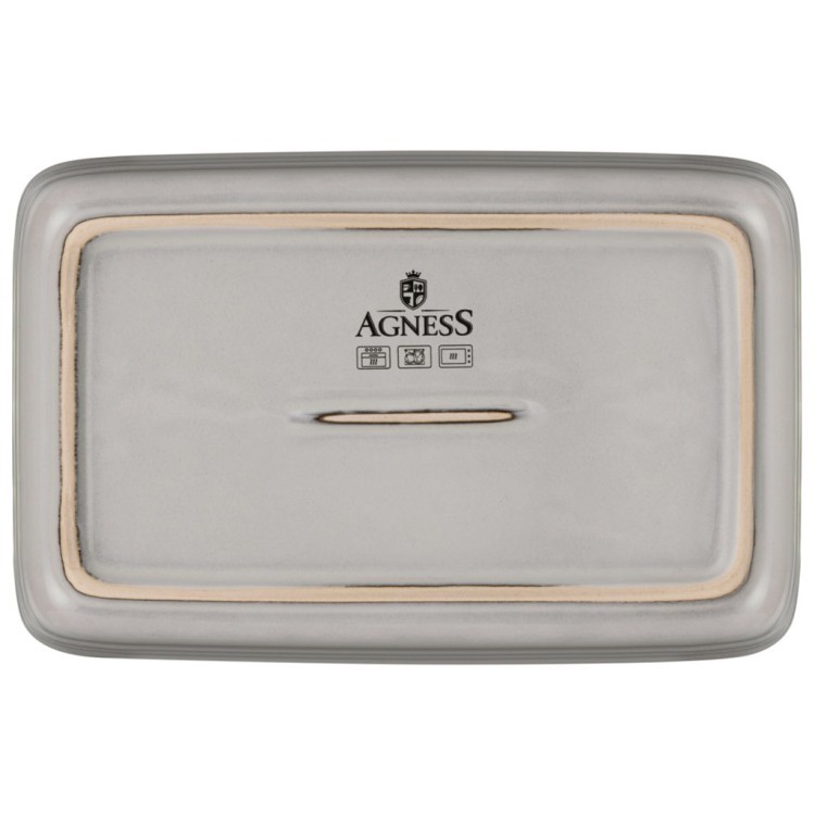 Форма для запекания grey 31,5*21*5,5 см 2000 мл Agness (780-143)
