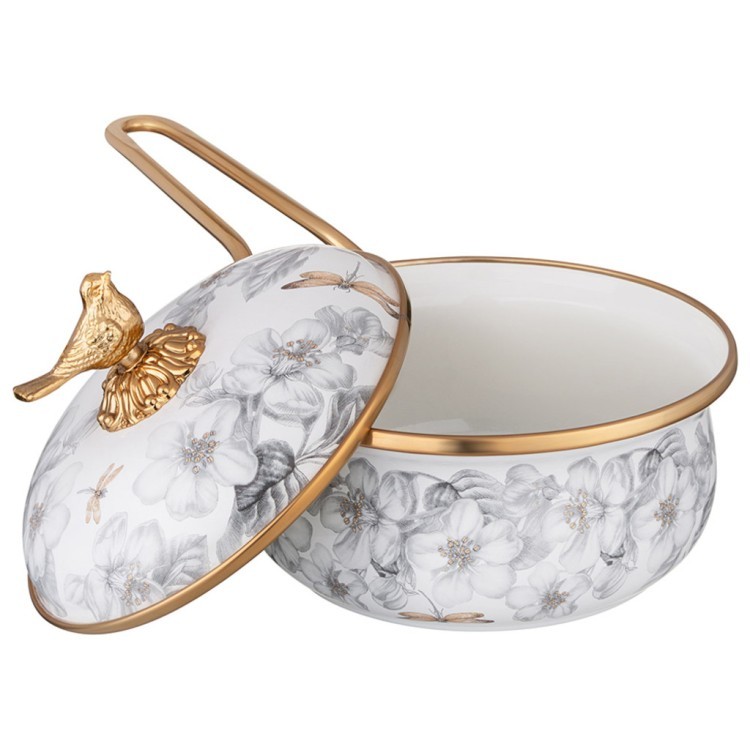 Набор посуды lefard серия яблоневый сад 6пр: кастрюли 2,1л+2,8л (16+18см) и ковш 0,9л (14 см) Lefard (950-780)