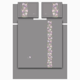 Кпб,king size,"irises" серый, сатин, хлопок100%,п.240х260-1шт,пр.260х260-1шт,н.50х70-2шт/70х70-2шт Lefard (989-004-14)