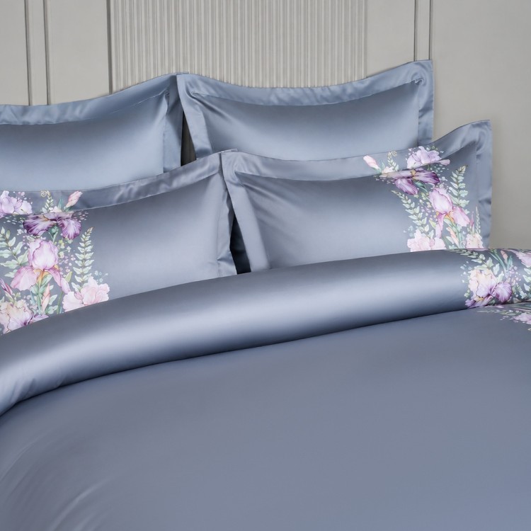 Кпб,king size,"irises" серый, сатин, хлопок100%,п.240х260-1шт,пр.260х260-1шт,н.50х70-2шт/70х70-2шт Lefard (989-004-14)