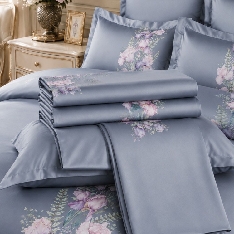 Кпб,king size,"irises" серый, сатин, хлопок100%,п.240х260-1шт,пр.260х260-1шт,н.50х70-2шт/70х70-2шт Lefard (989-004-14)
