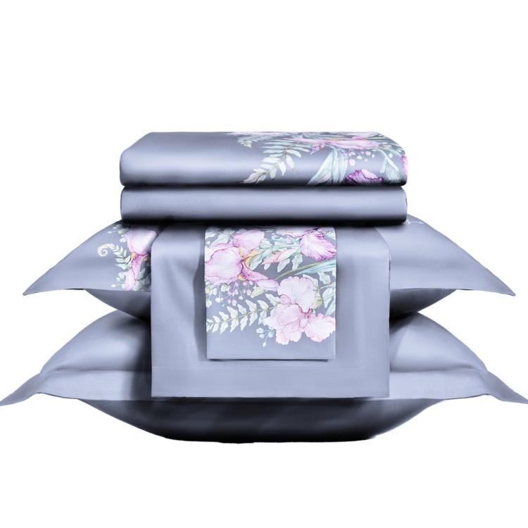 Кпб,king size,"irises" серый, сатин, хлопок100%,п.240х260-1шт,пр.260х260-1шт,н.50х70-2шт/70х70-2шт Lefard (989-004-14)