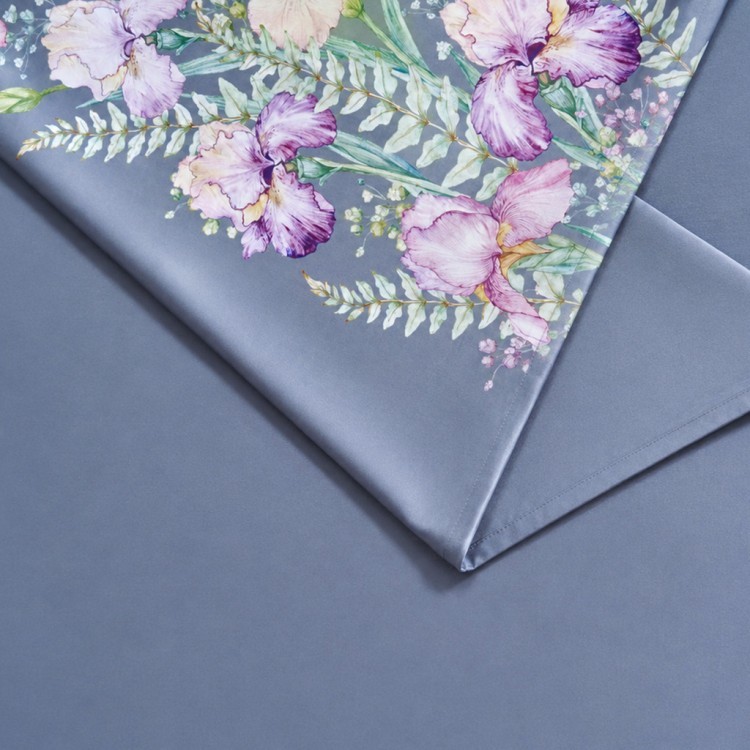 Кпб,king size,"irises" серый, сатин, хлопок100%,п.240х260-1шт,пр.260х260-1шт,н.50х70-2шт/70х70-2шт Lefard (989-004-14)