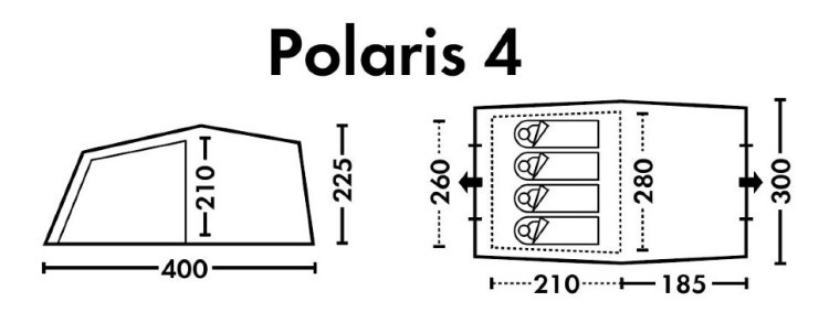 Палатка автомат FHM Polaris 4 (56888)