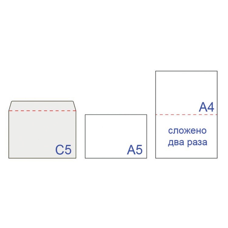 Конверты почтовые С5 клей треугольный клапан 1000 шт 124402 (1) (65226)