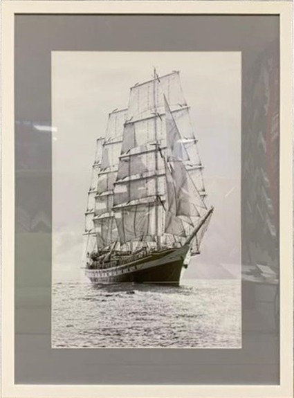 Постер "Корабли и яхты-4" 50*70 см, багет белый (TT-00007118)