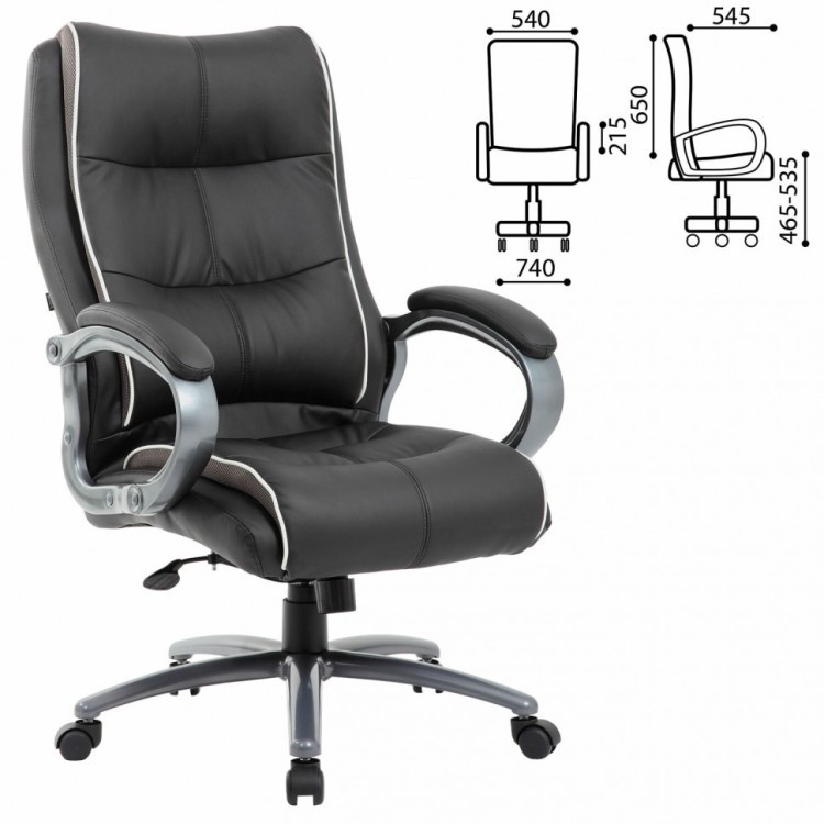 Кресло руководителя Brabix Premium Strong HD-009 до 200 кг экокожа/ткань черное 531945 (1) (84637) Кресло руководителя Brabix Premium Strong HD-009 до 200 кг экокожа/ткань черное 531945 (1) (84637)