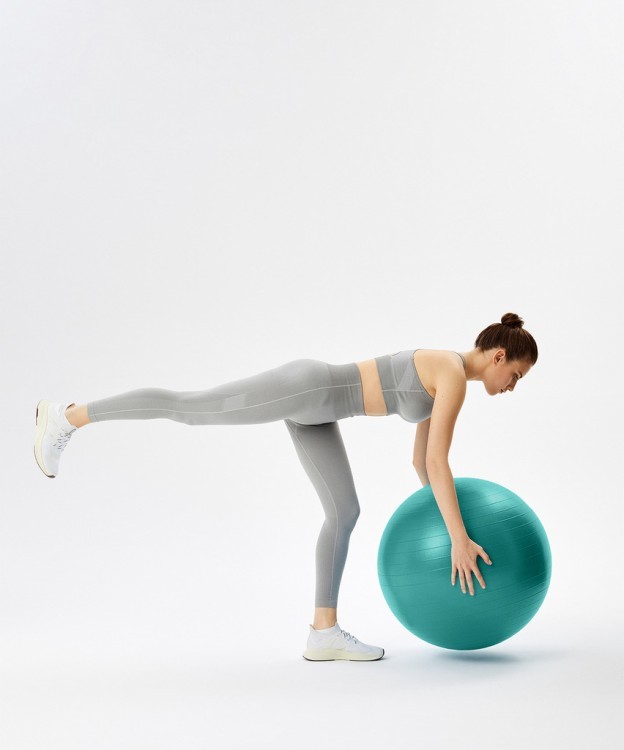 Фитбол STARFIT GB-108 антивзрыв, 1200 гр, бирюзовый, 75 см (2107384)