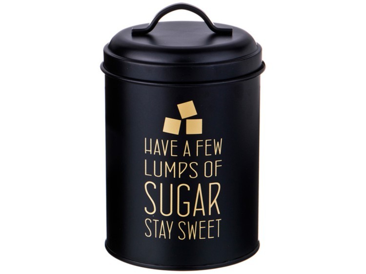 Емкость agness "черное золото" для сыпучих продуктов "сахар" диаметр=11см. высота=15,5см Agness (790-160)