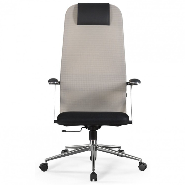 Кресло офисное BRABIX PREMIUM Ultimate EX-801 хром черное/бежевое 532919 (1) (94686)