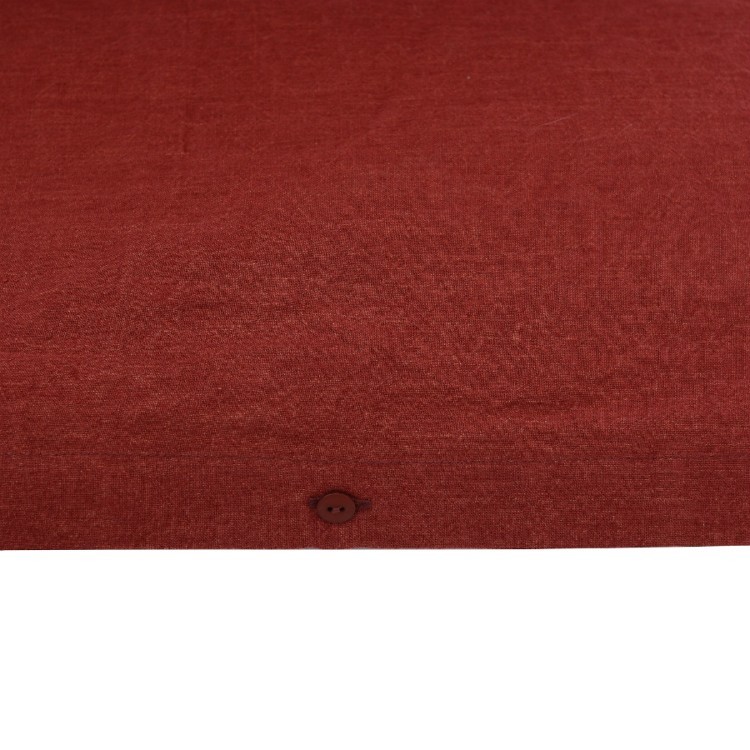 Пододеяльник изо льна бордового цвета essential, 150х200 см (63310)