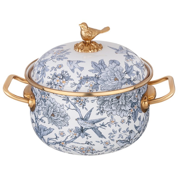 Кастрюля эмалированная lefard с крышкой, серия royal garden, 2,1л, диа.16см Lefard (950-671)