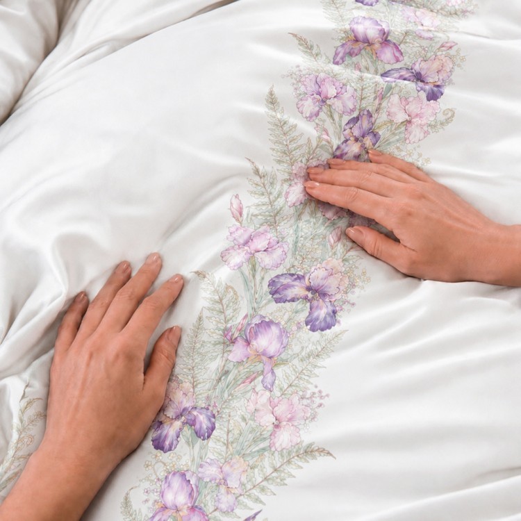 Кпб,king size,"irises" белый, сатин, хлопок100%,п.240х260-1шт,пр.260х260-1шт,н.50х70-2шт/70х70-2шт Lefard (989-004-15)