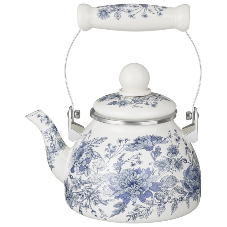 Чайник agness эмалированный со съемным фильтром из нжс серия "royal blue", 1,1 л (943-130) 