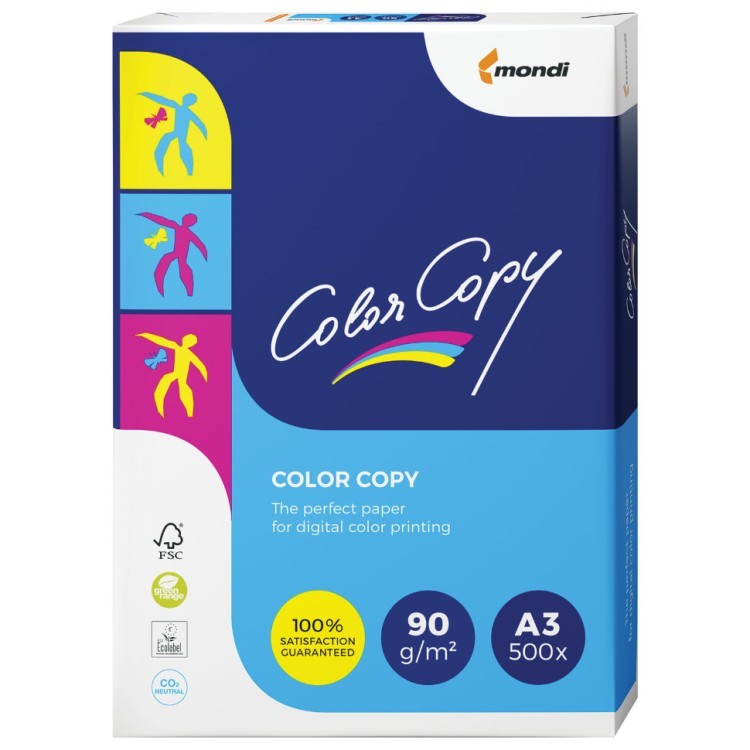Бумага для цветной лазерной печати Color Copy А3, 90 г/м2, 500 листов (65341)