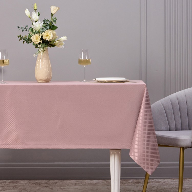 Скатерть 145х180см серый теплый евроуголок 100% полиэстер SANTALINO (805-028-2)