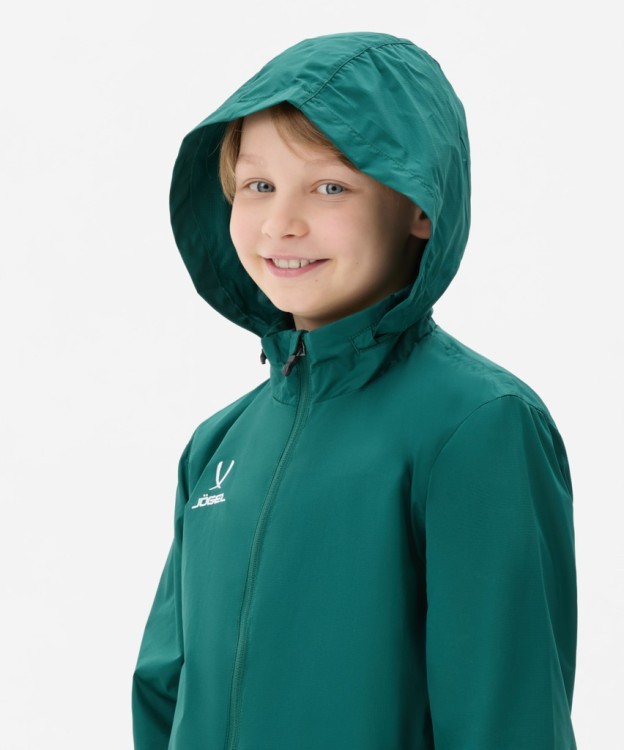 Куртка ветрозащитная JÖGEL DIVISION PerFormPROOF Shower Jacket, темно-зеленый, детский (2120950)