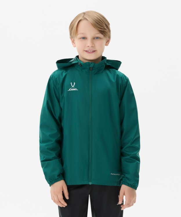Куртка ветрозащитная JOGEL DIVISION PerFormPROOF Shower Jacket, темно-зеленый, детский (2120949)