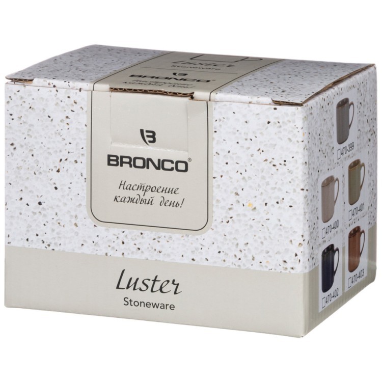 Кружка "luster" 300мл, 12*9*8см, коричневая Bronco (470-403)
