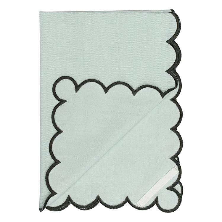 Набор кухонных полотенец с контрастным кантом зеленого цвета из коллекции trendy ruffles, 50х70 см (78887)