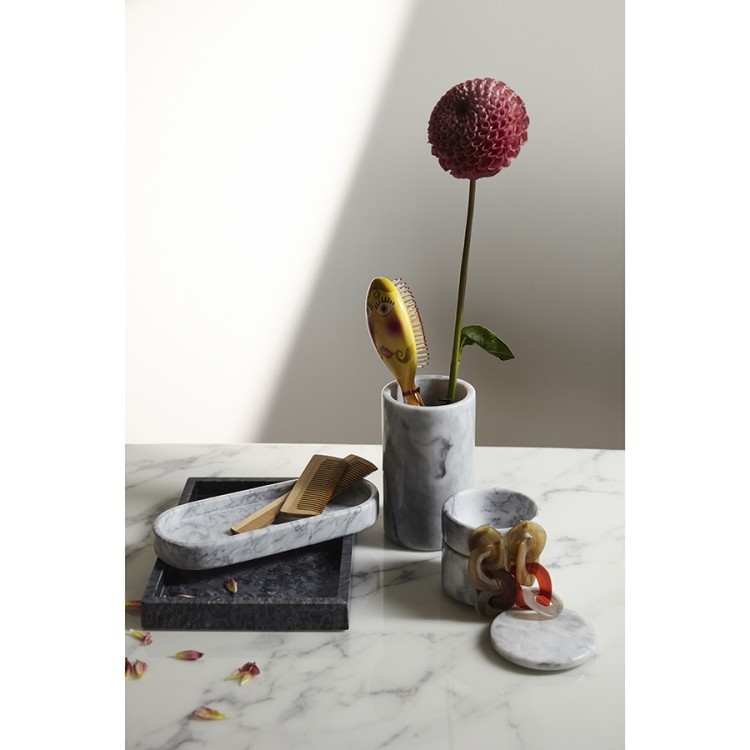 Поднос marm, 28х20 см, черный мрамор (75926)