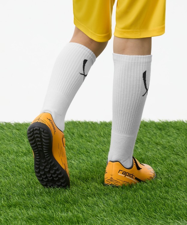 БЕЗ УПАКОВКИ Бутсы многошиповые JOGEL Rapido TF Yellow/black, детский (2117742)