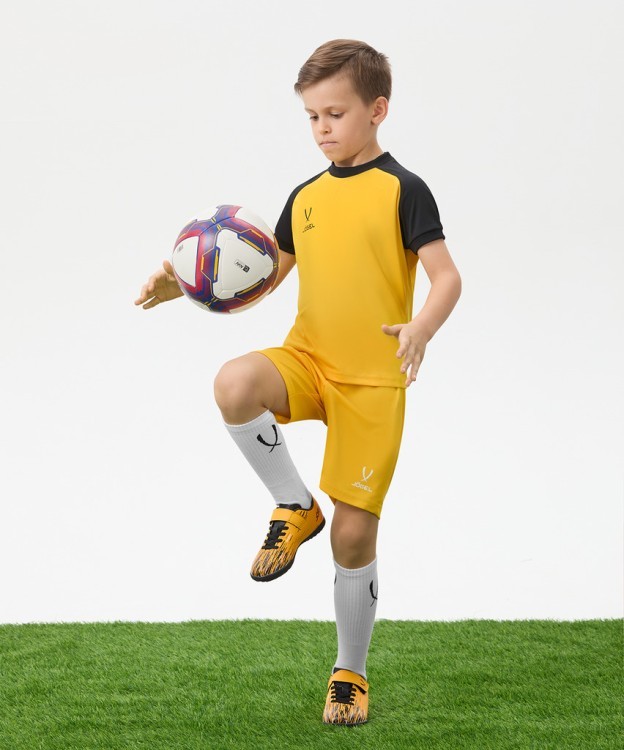 БЕЗ УПАКОВКИ Бутсы многошиповые JOGEL Rapido TF Yellow/black, детский (1586515)