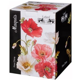 Ваза lefard "маки" 15*15*21,5 см 1200 мл Lefard (104-1041)