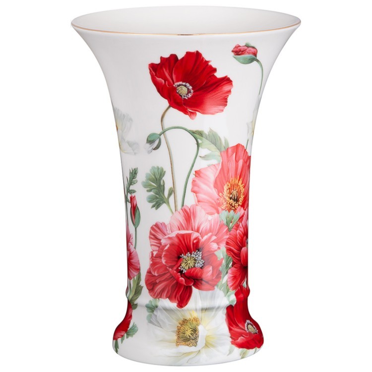 Ваза lefard "маки" 15*15*21,5 см 1200 мл Lefard (104-1041)