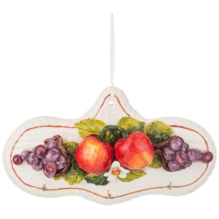 Декоративное панно/ вешалка для полотенец "фруктовое ассорти" 28*16 см ORGIA (335-366)