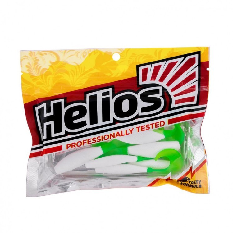 Твистер Helios Hybrid 2,75"/7,0 см, цвет White & Green 7 шт HS-13-016 (78173)