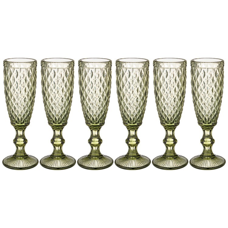 Набор бокалов для шампанского "пина" из 6шт. серия "muza color" 150мл. / в=20 см Lefard (781-129)