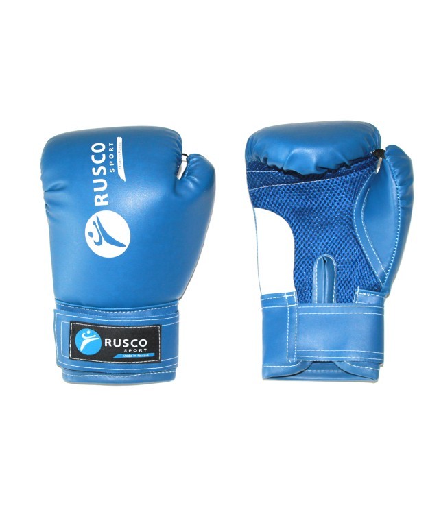 Перчатки боксерские, 8oz, к/з, синие (207892)