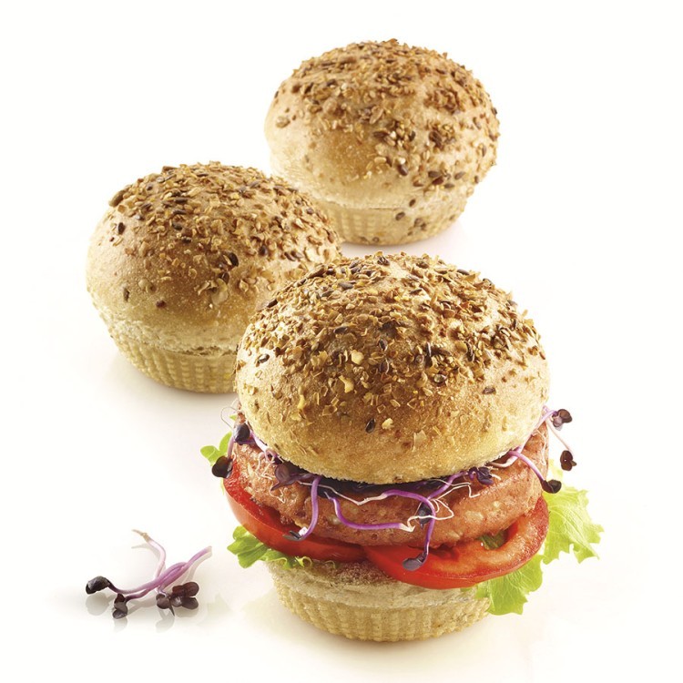 Форма силиконовая для приготовления булочек и пирожных burger bread, 20х30 см (68864)