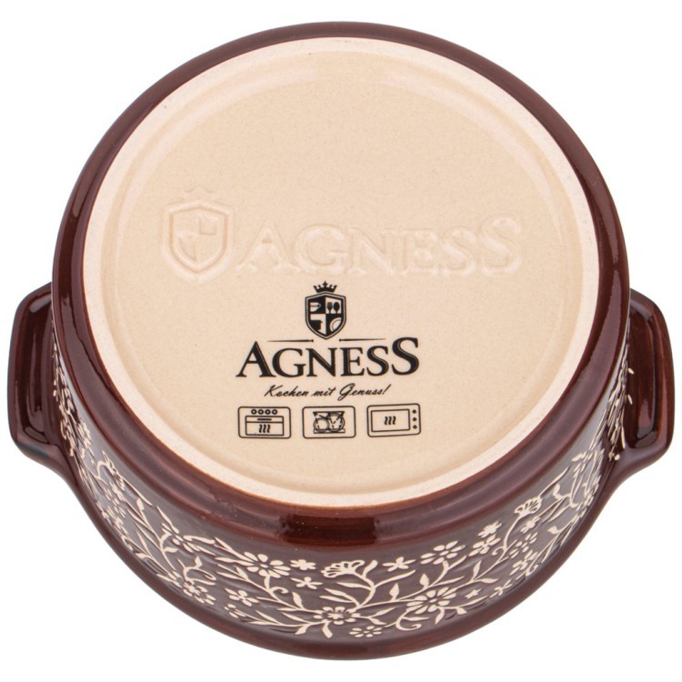 Гоpшочек для запекания agness коричневый 600мл 16*14*11 см Agness (777-106) Гоpшочек для запекания agness коричневый 600мл 16*14*11 см Agness (777-106)