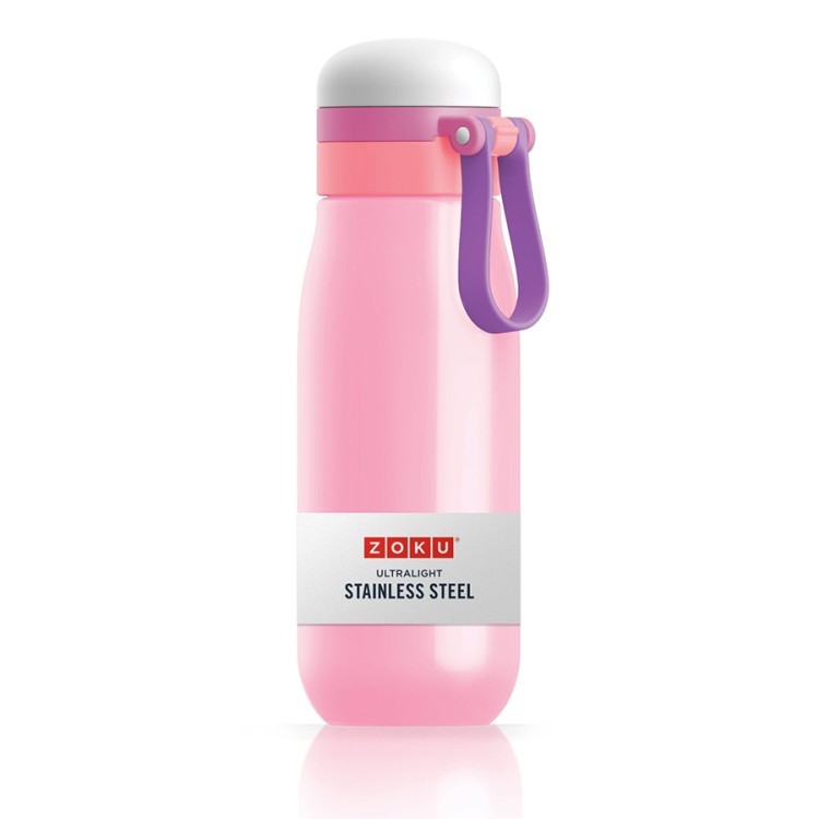 Бутылка вакуумная из нержавеющей стали 500 мл розовая (65802)