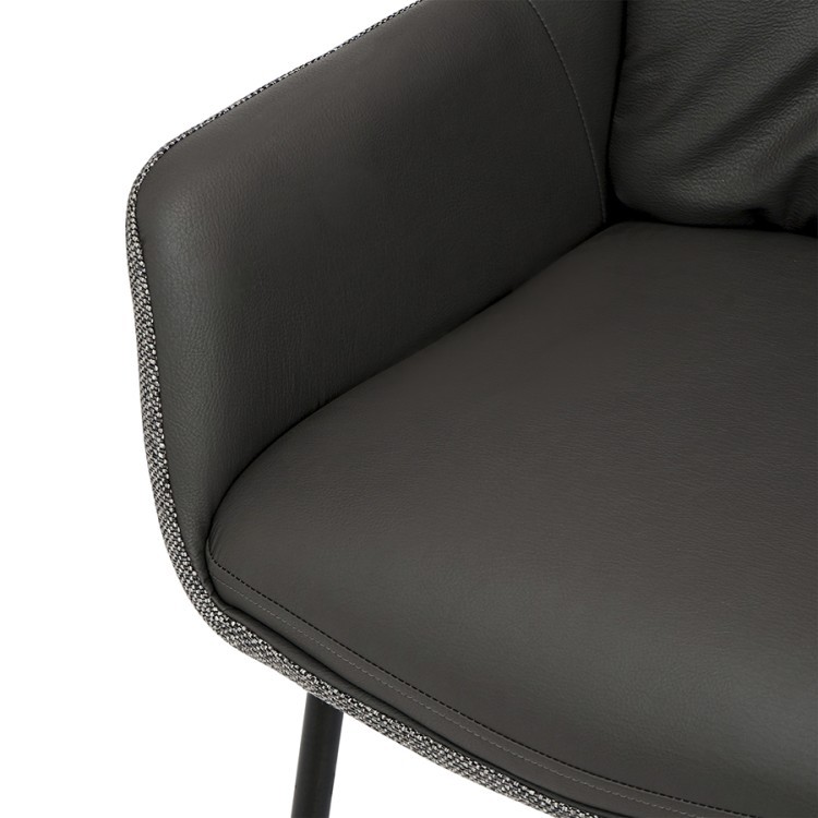 Стул allar, экокожа, рогожка, серый (75338)