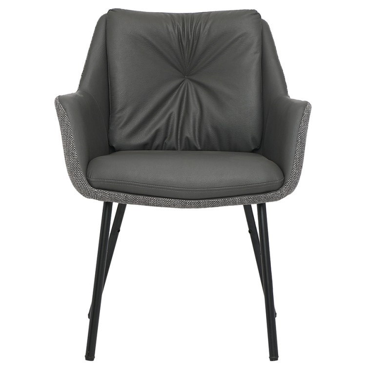 Стул allar, экокожа, рогожка, серый (75338)