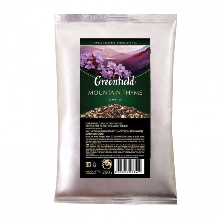 Чай листовой GREENFIELD Mountain Thyme черный с чабрецом 250 г 1142-15 621027 (1) (96055)