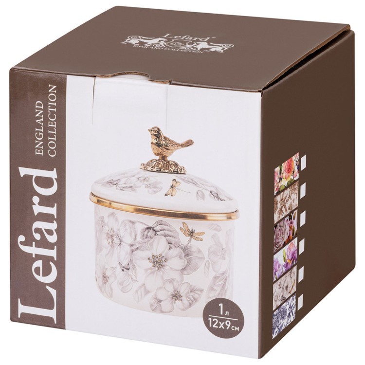 Банка для сыпучих продуктов lefard, серия яблоневый сад, 12 х 9см / 1,0л Lefard (950-743)