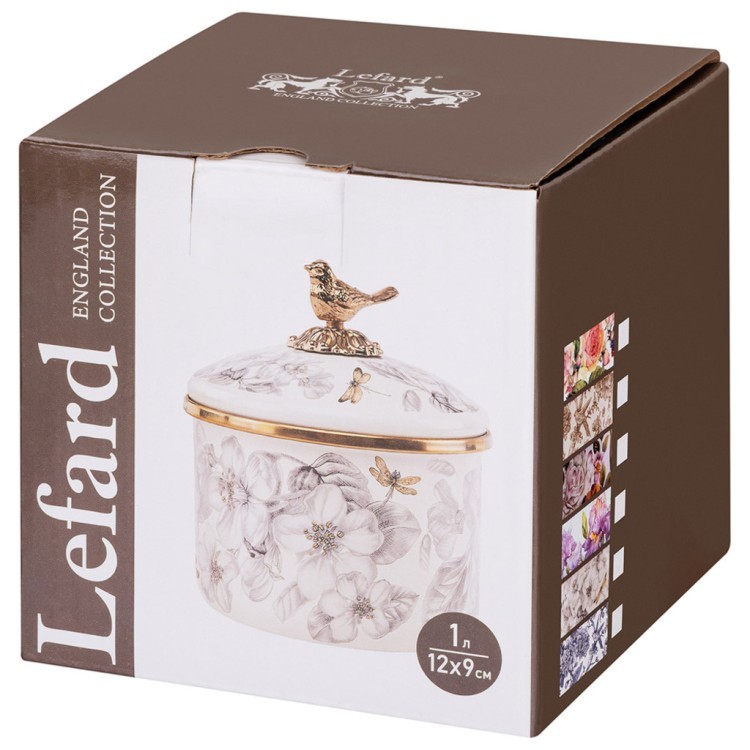Банка для сыпучих продуктов lefard, серия яблоневый сад, 12 х 9см / 1,0л Lefard (950-743)