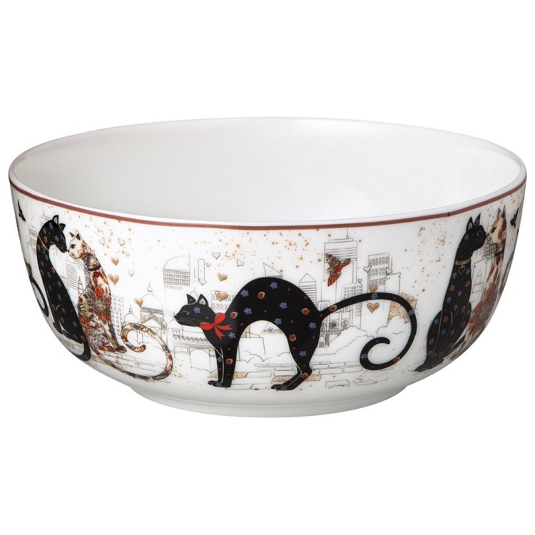Салатник - тарелка суповая lefard "парижские коты" 800 мл 15,5*6,5 см Lefard (104-832-1)