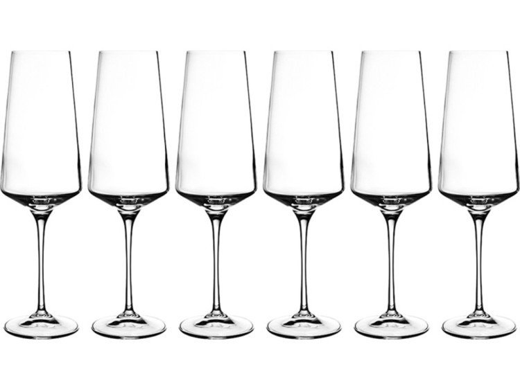 Набор бокалов для шампанского из 6 шт. "aria" 350мл. высота=24см. RCR (305-615)