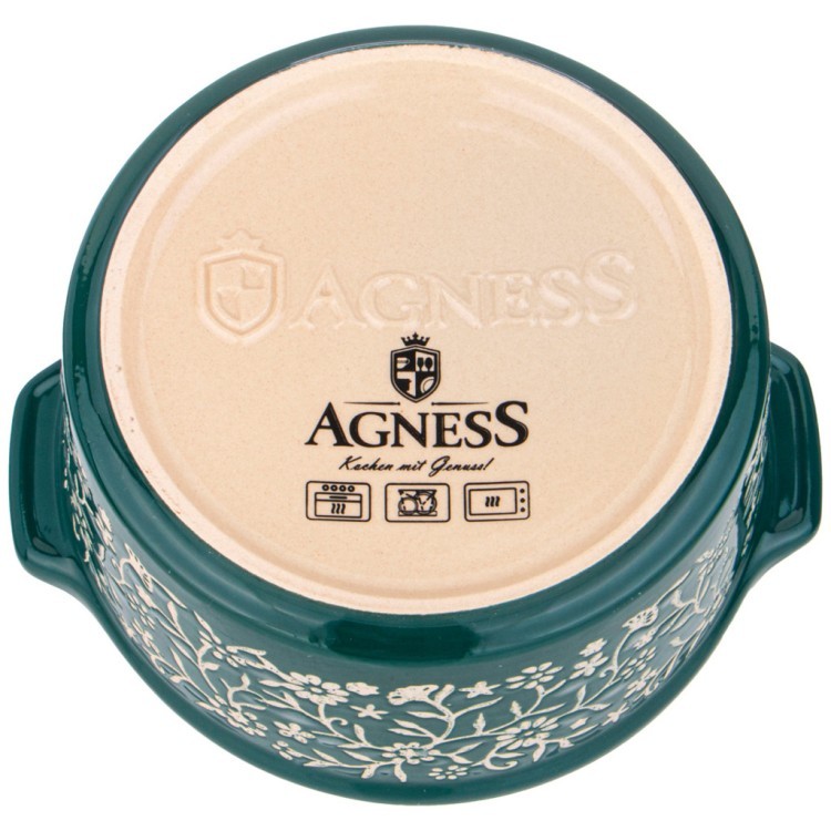 Гоpшочек для запекания agness зеленый 600мл 16*14*11 см Agness (777-107) Гоpшочек для запекания agness зеленый 600мл 16*14*11 см Agness (777-107)