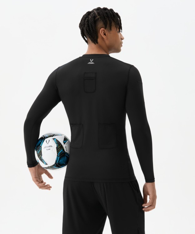 Футболка компрессионная с длинным рукавом судейская JÖGEL PerFormDRY Referee Baselayer Tee LS, черный (2113857)