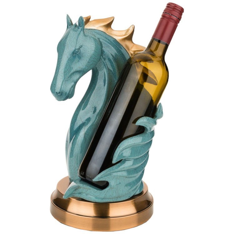 Подставка под бутылку "лошадь" цвет:тиффани 18*32,5*19 cm Lefard (204-240)