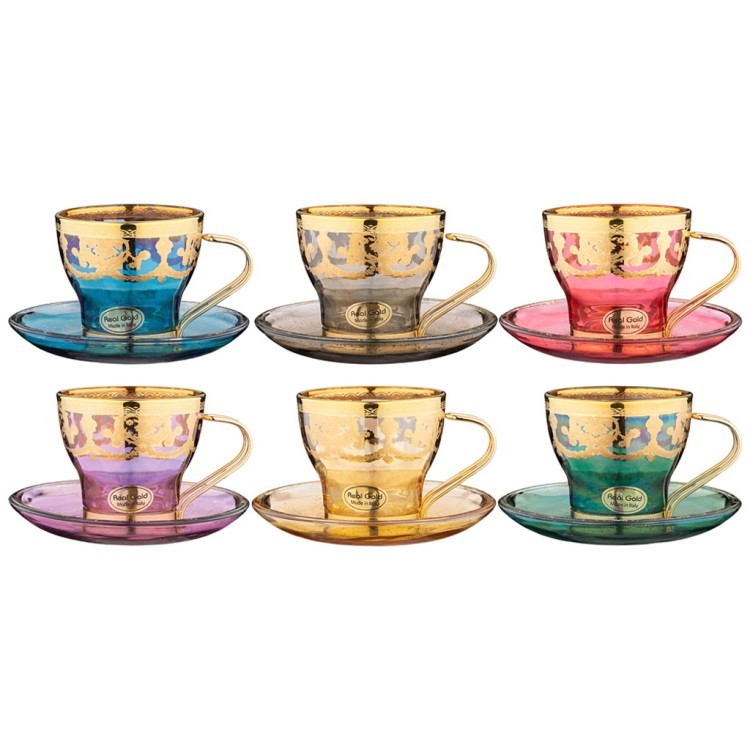 Чайный набор на 6 персон  245мл "veneziano golors" ART DECOR (326-075)