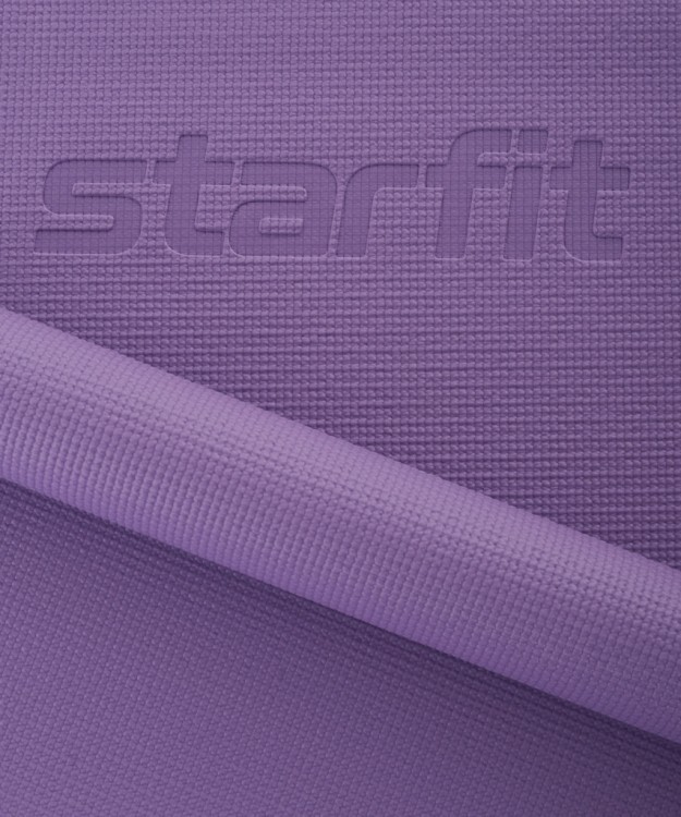 Коврик для йоги и фитнеса FM-101, PVC, 173x61x0,3 см, фиолетовый пастель (1005312)